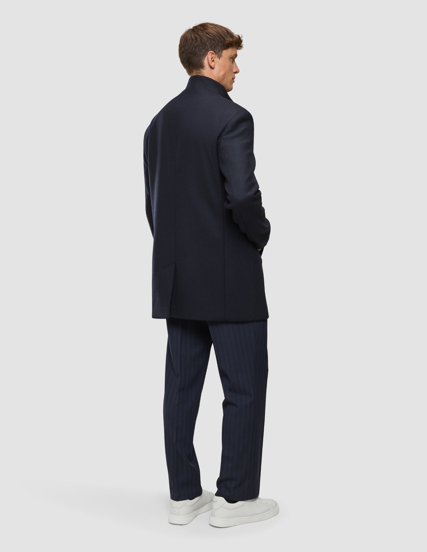 Casentino Wool Coat Dark Navy